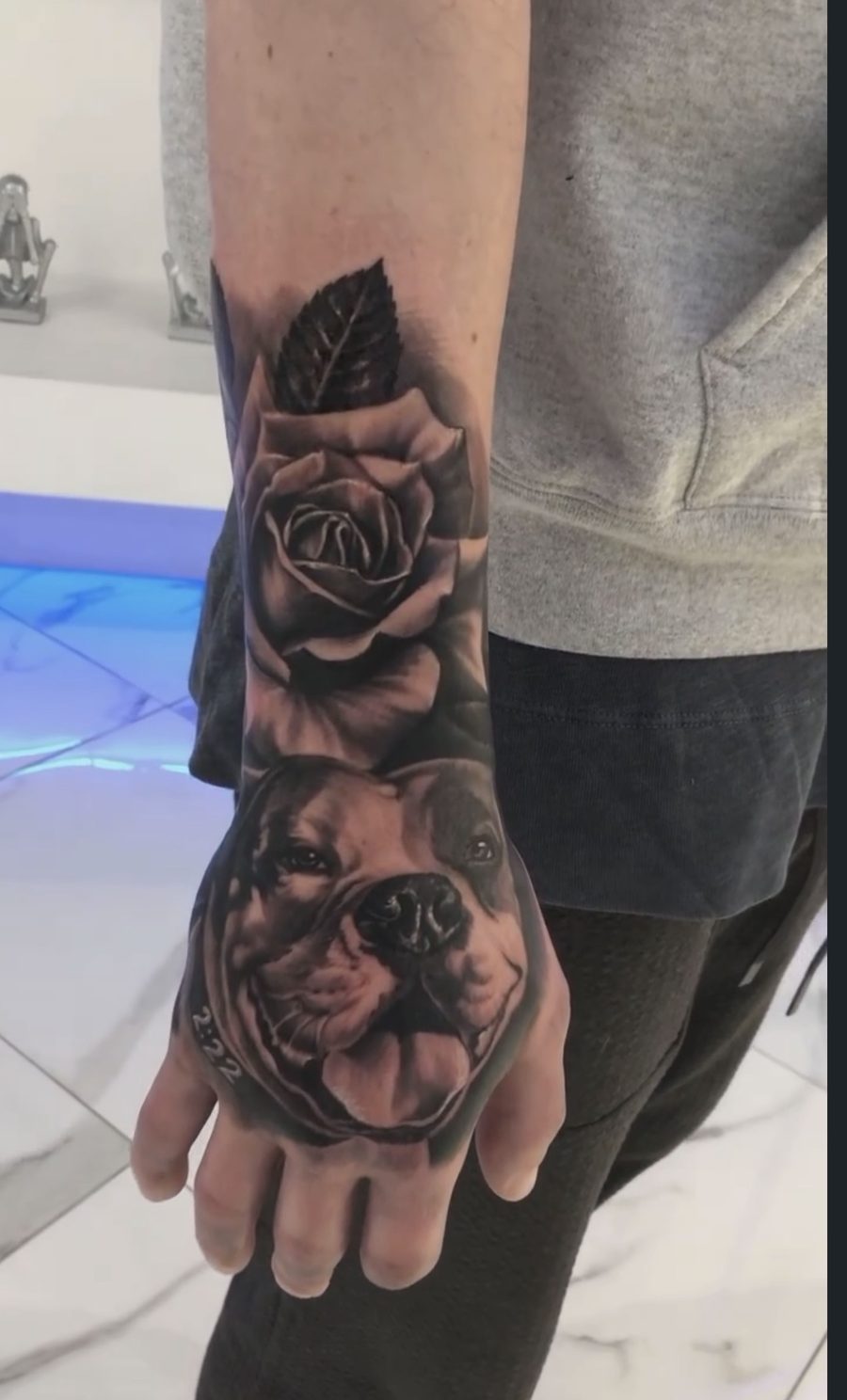 Black and grey realism tattoo by Scrappy 12