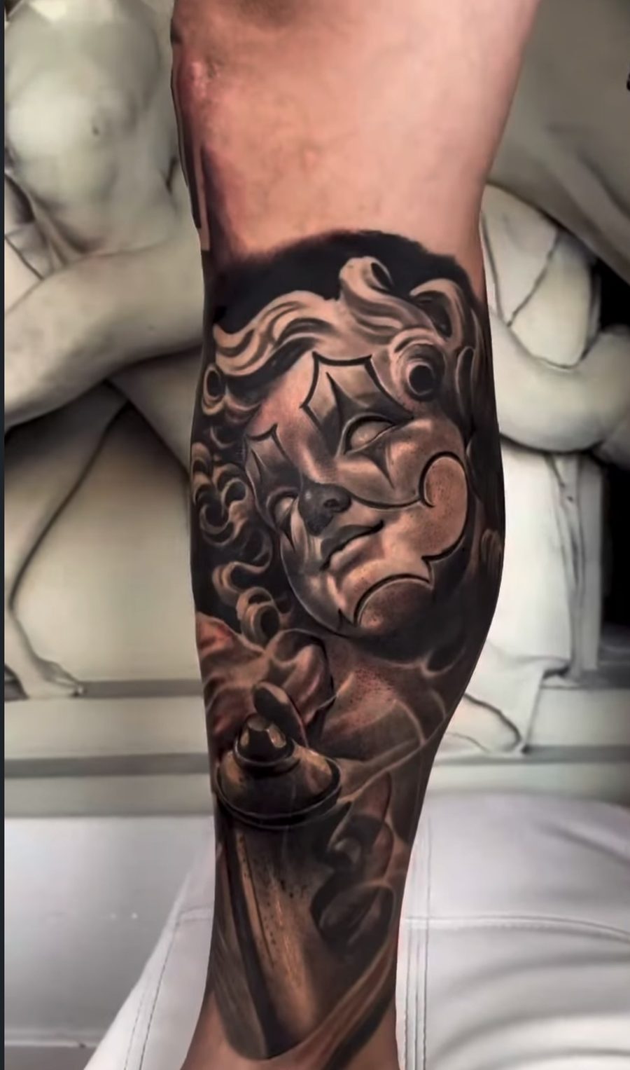 Black and grey realism tattoo by Scrappy 5