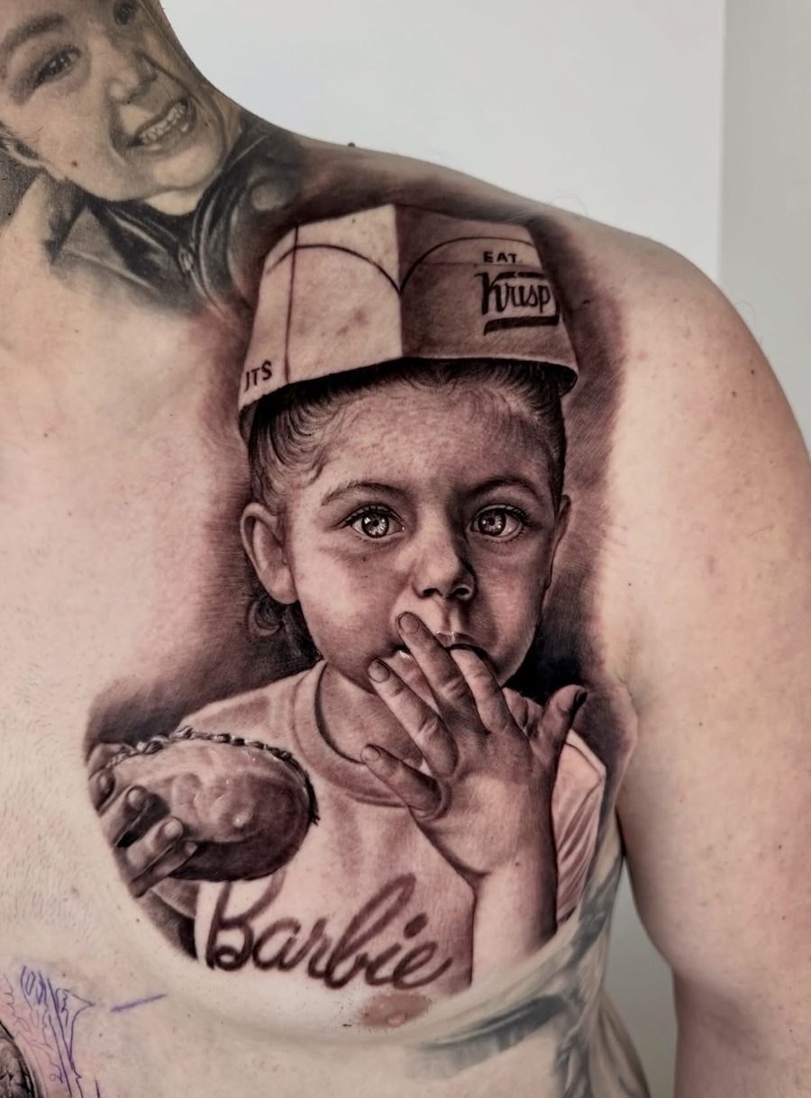 Black and grey realism tattoo by Scrappy 9