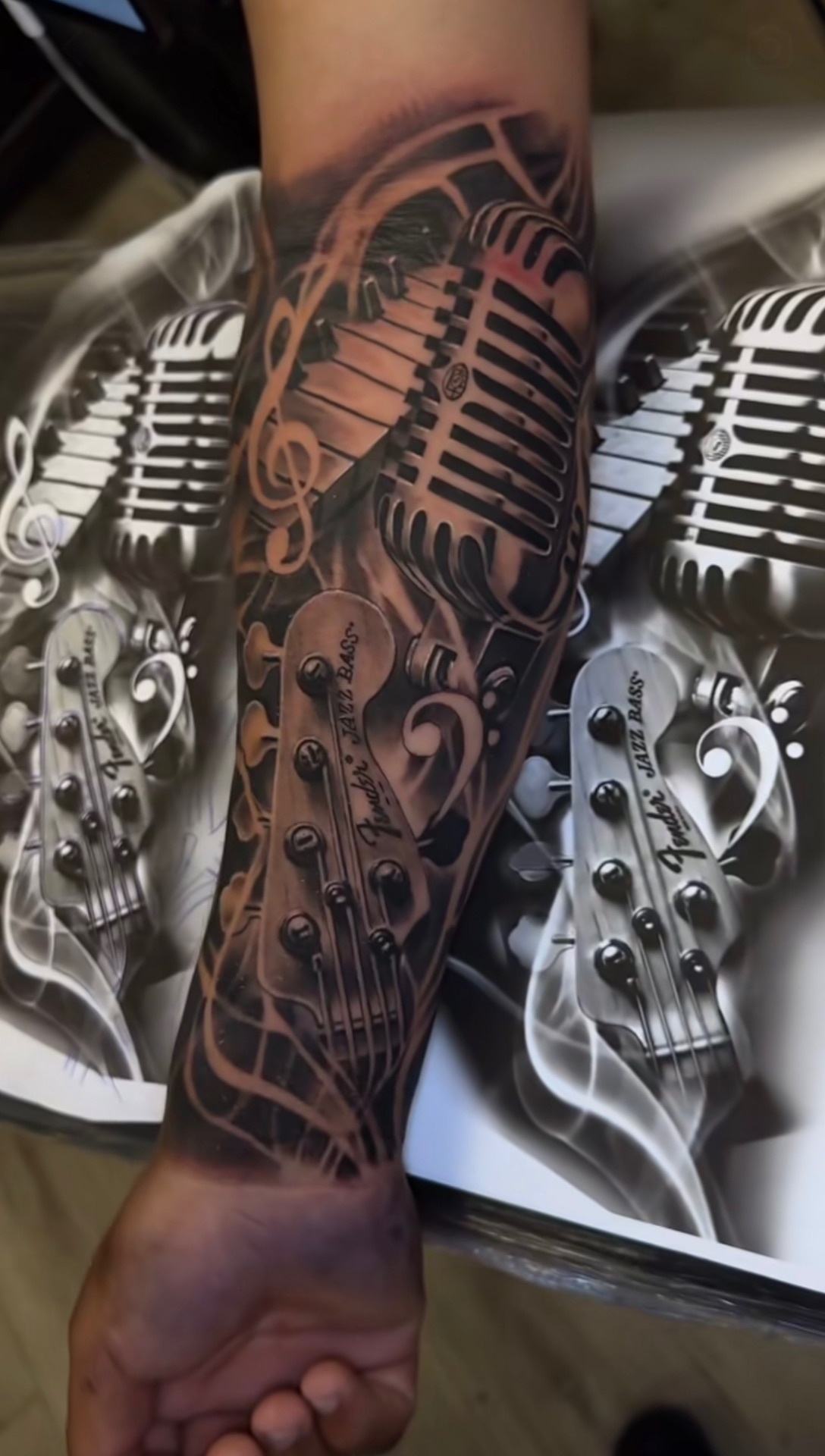 Black and grey realism tattoo by Scrappy 3