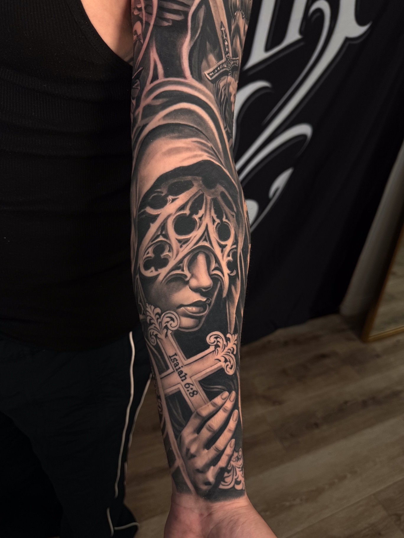 Black and grey realism tattoo by Scrappy 6
